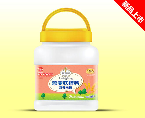 爱茵坊860g营养米粉桶装燕麦铁锌钙