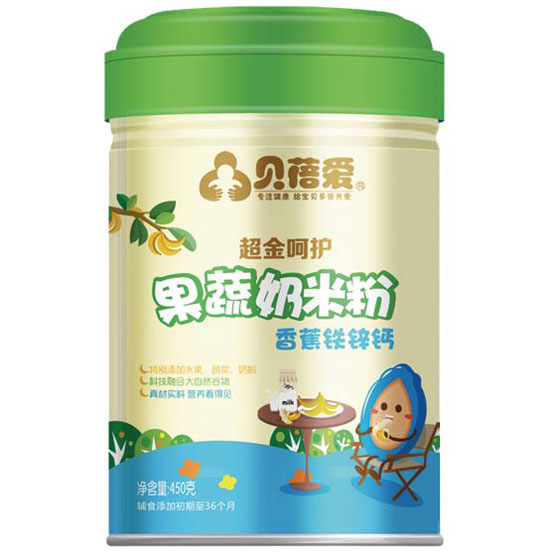贝蓓爱果蔬奶米粉（香蕉铁锌钙）