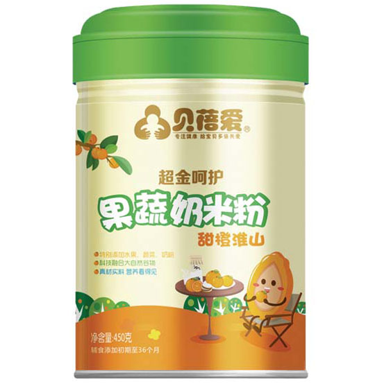 贝蓓爱果蔬奶米粉（甜橙淮山）