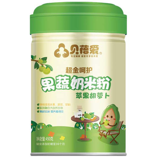 贝蓓爱果蔬奶米粉（苹果胡萝卜）