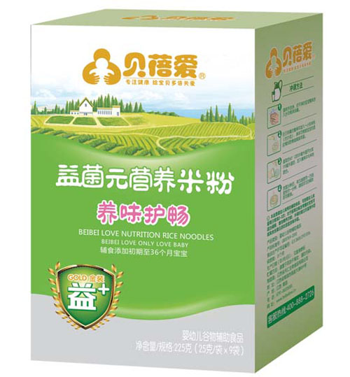 贝蓓爱益菌元养味护畅米粉盒装
