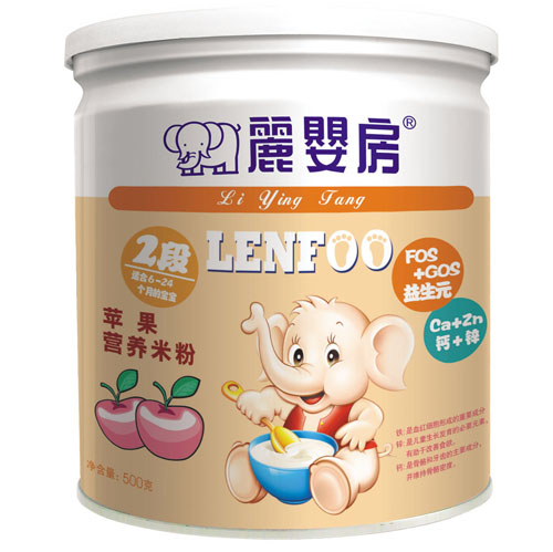 丽婴房苹果营养米粉2段