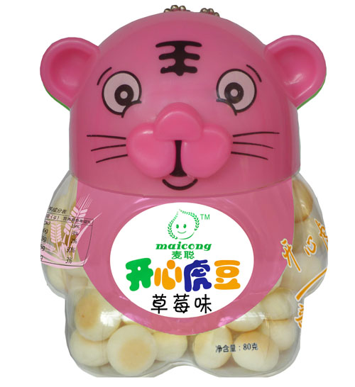 麦聪开心虎豆小馒头（草莓味）