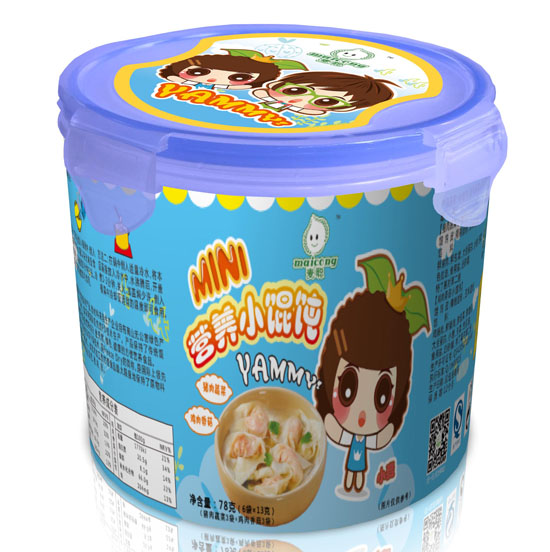 麦聪猪肉蔬菜+鸡肉香菇营养小馄饨