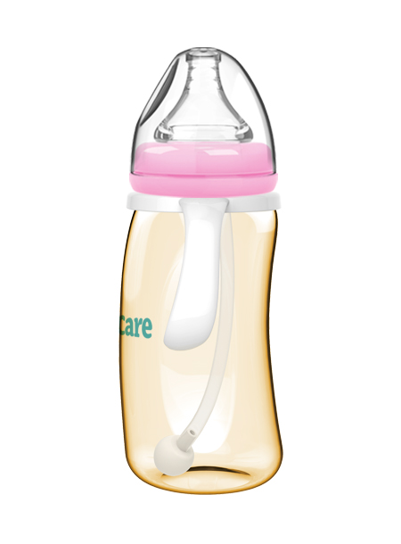  伊斯卡尔260mlPPSU企鹅自动哺乳瓶（红）