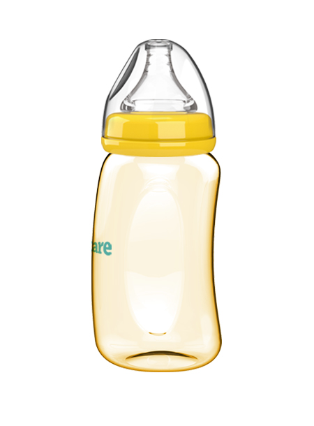 伊斯卡尔260mlPPSU企鹅哺乳瓶（黄）
