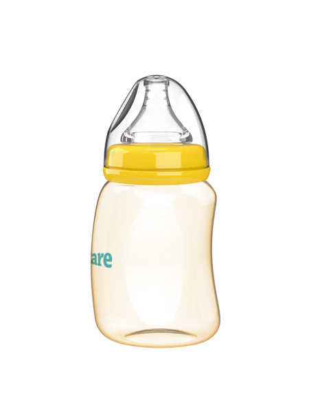  伊斯卡尔180mlPPSU企鹅哺乳瓶（黄）