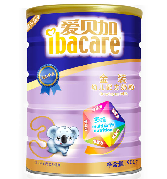 爱贝加金装幼儿配方奶粉罐装3段