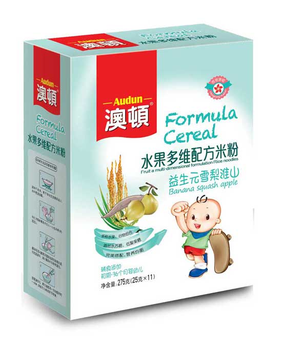  澳顿益生元雪梨淮山水果米粉（盒）