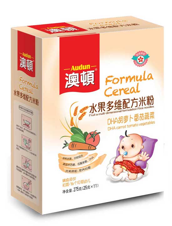  澳顿DHA胡萝卜番茄蔬菜水果米粉（盒）