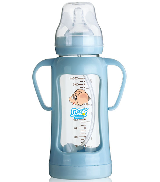 贝婴奇宽口防爆晶钻玻璃奶瓶240ML