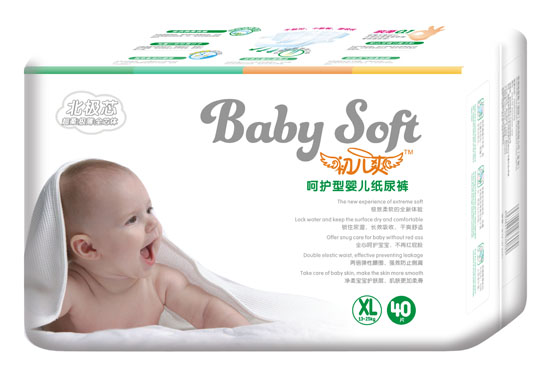 初儿爽北极芯呵护型婴儿纸尿裤XL码40片