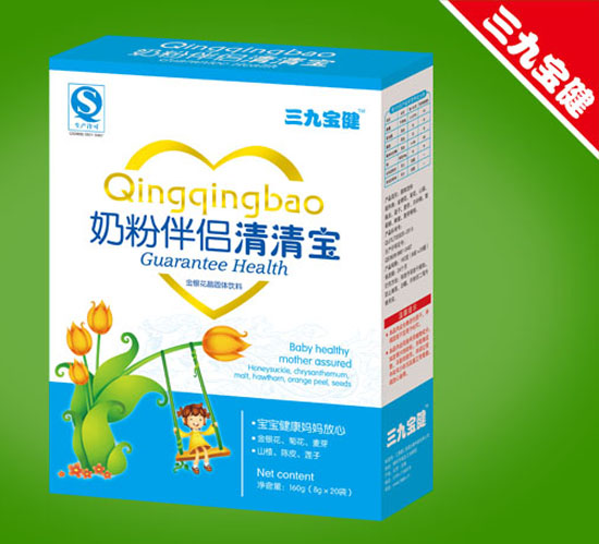 三九宝健奶粉伴侣清清宝盒装