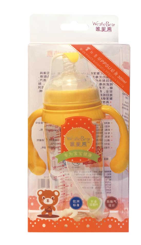 唯昵熊宽口自动300ml奶瓶