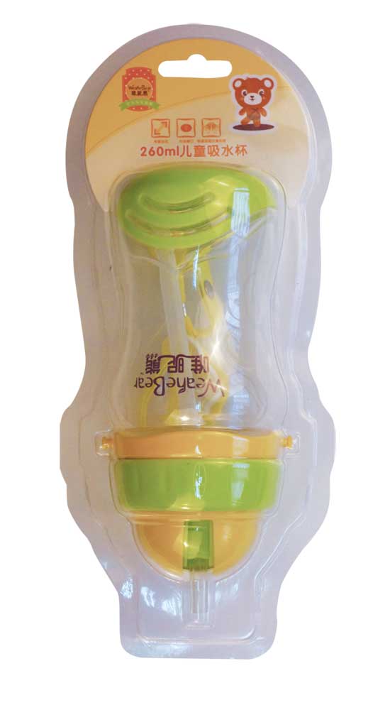 唯昵熊儿童260ml吸水杯