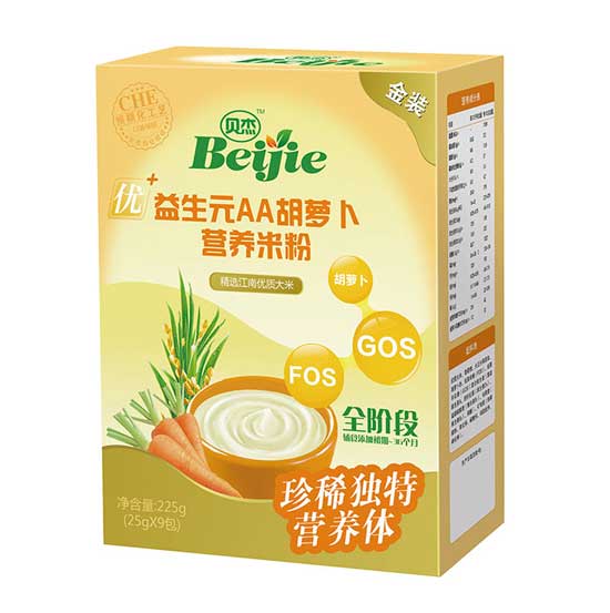  贝杰益生元AA红萝卜营养米粉