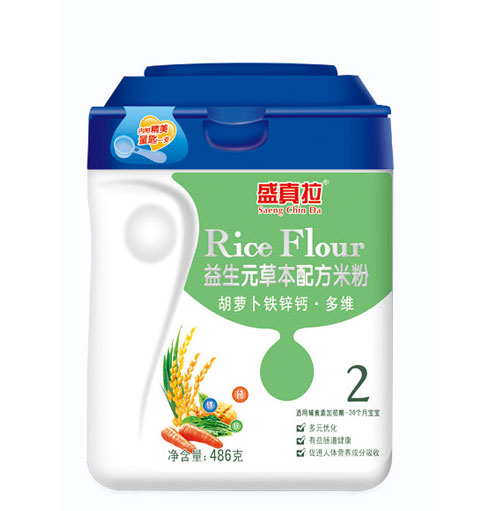 盛真拉益生元草本配方胡萝卜铁锌钙多维米粉（罐）