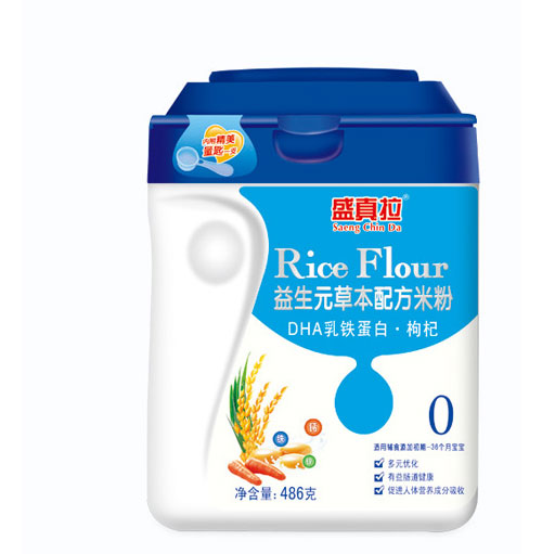 盛真拉益生元草本配方DHA乳铁蛋白枸杞米粉（罐）