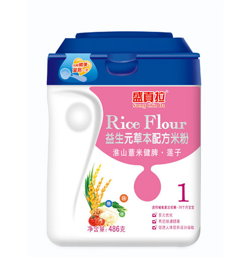 盛真拉益生元草本配方淮山薏米健脾莲子米粉（罐）