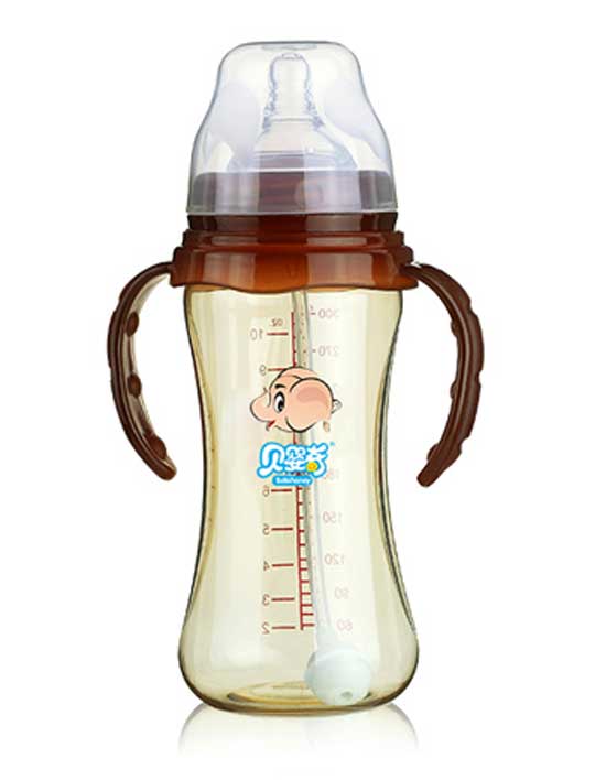  贝婴奇PPSU双柄自动奶瓶300ml
