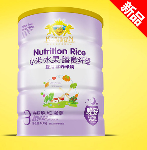 复件金盾爱婴小米水果膳食纤维胚芽营养米粉（听）