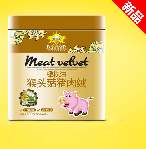 金盾爱婴橄榄油猴头菇猪肉绒（听）