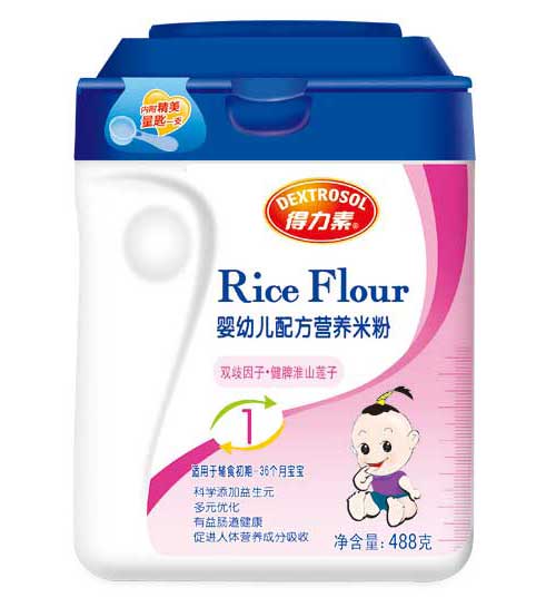  得力素双歧因子健脾淮山莲子婴幼儿配方营养米粉1段