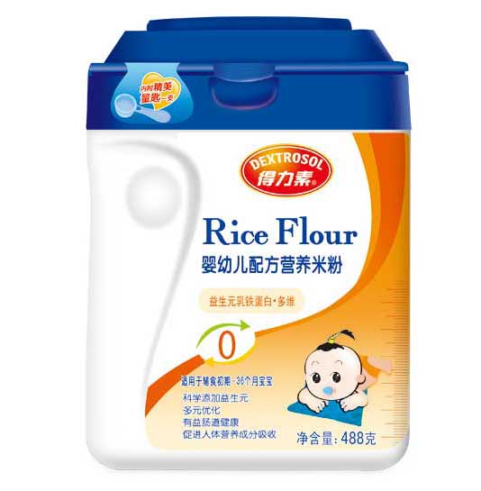 得力素益生元乳铁蛋白多维婴幼儿配方营养米粉0段