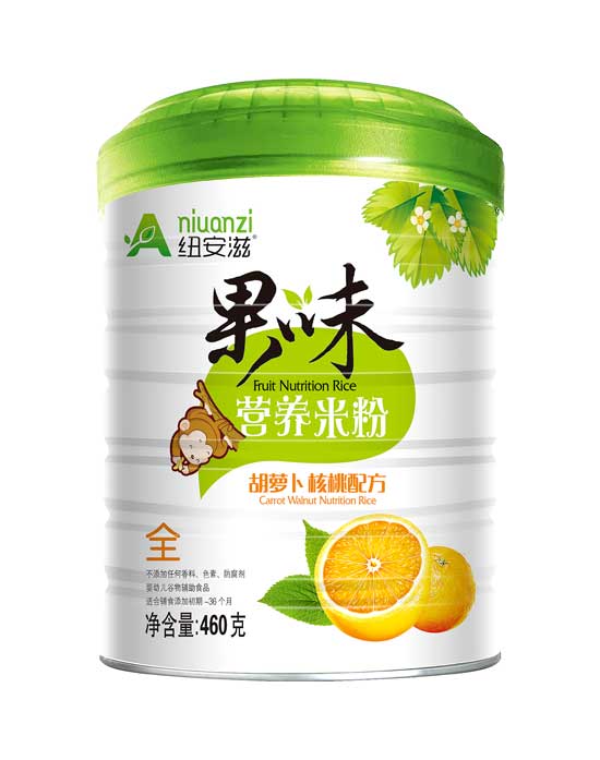 纽安滋胡萝卜核桃配方果味营养米粉
