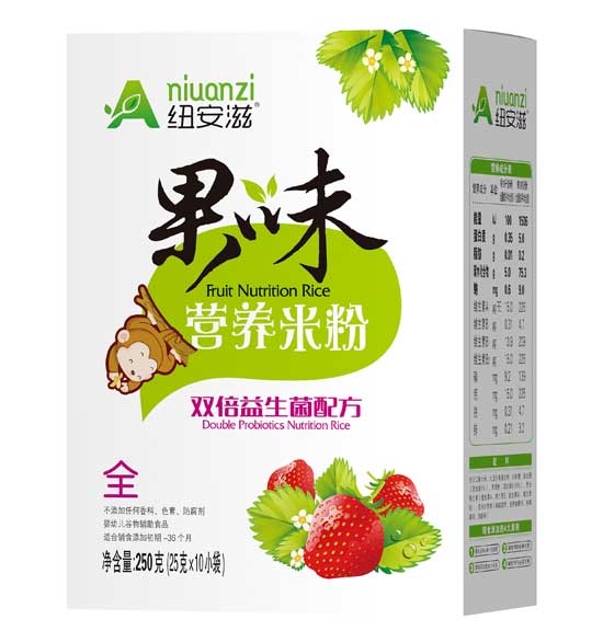  纽安滋双倍益生菌配方果味营养米粉（盒）