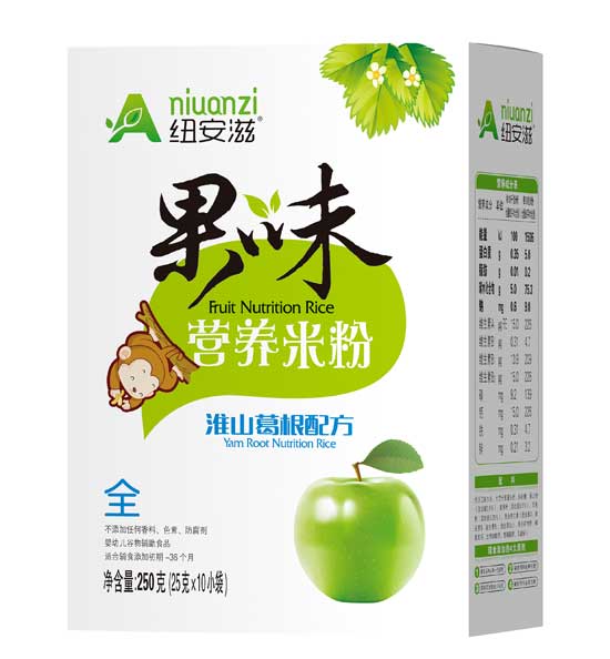 纽安滋淮山葛根配方果味营养米粉（盒）