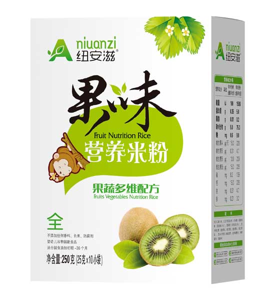 纽安滋果蔬多维配方果味营养米粉（盒）