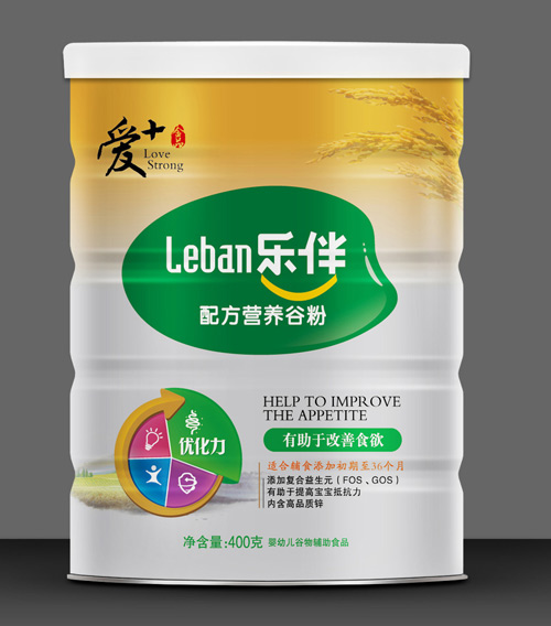 乐伴爱+优化力营养谷粉400克