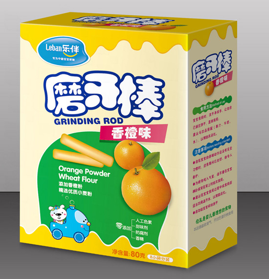 乐伴磨牙棒香橙味80克