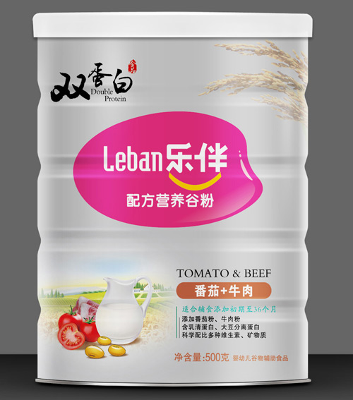 乐伴番茄+牛肉双蛋白营养谷粉500克