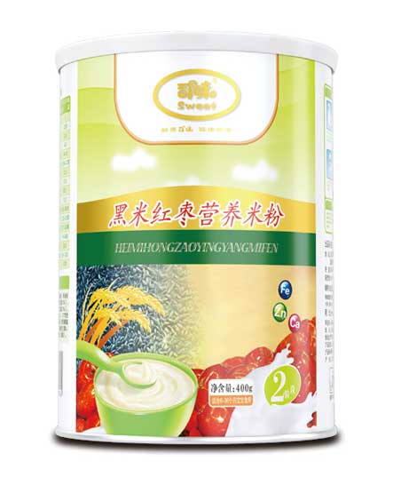  司味400克黑米红枣营养米粉