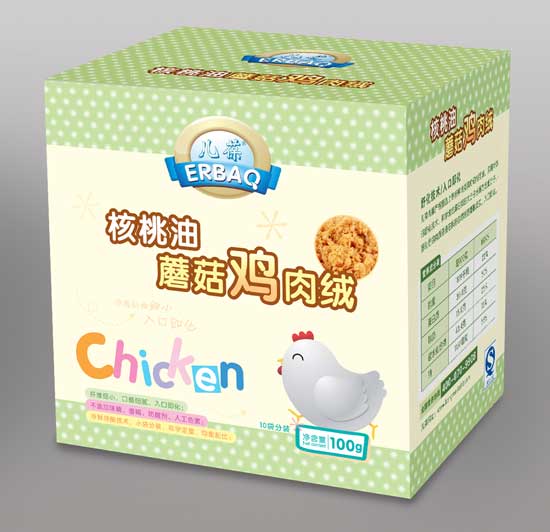  儿葆核桃油蘑菇鸡肉绒