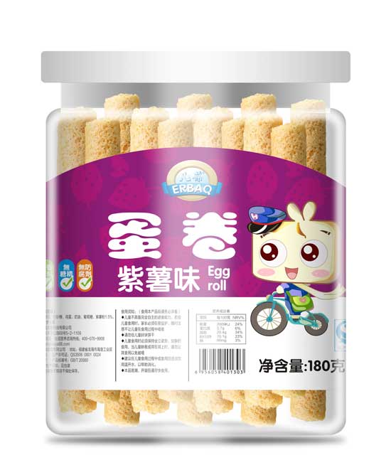  儿葆紫薯味蛋卷