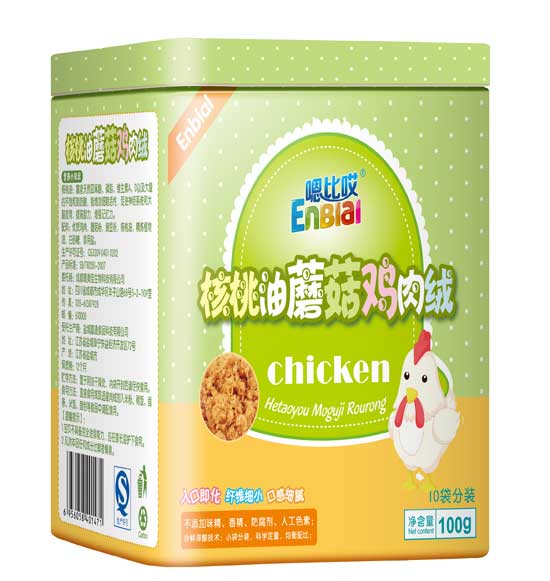  嗯比哎核桃油蘑菇鸡肉绒