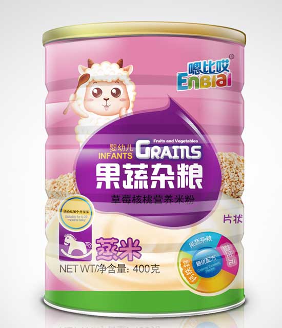 嗯比哎果蔬杂粮草莓核桃营养米粉