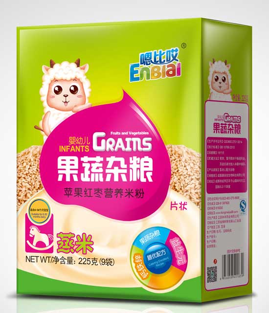  嗯比哎果蔬杂粮苹果红枣营养米粉