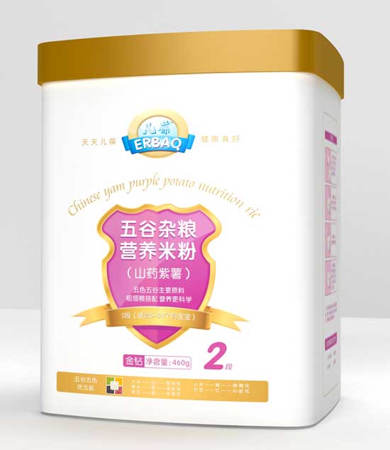 儿葆山药紫薯2段五谷杂粮营养米粉听装