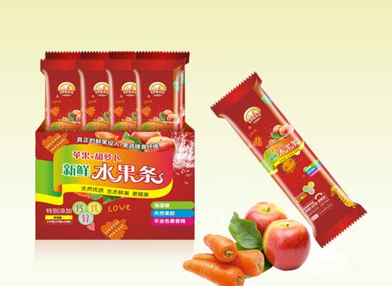  儿葆苹果+胡萝卜水果条