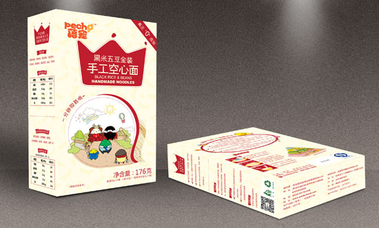 蓓宠黑米五豆金装手工空心面
