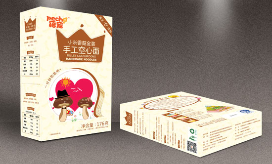 蓓宠小米香菇金装手工空心面