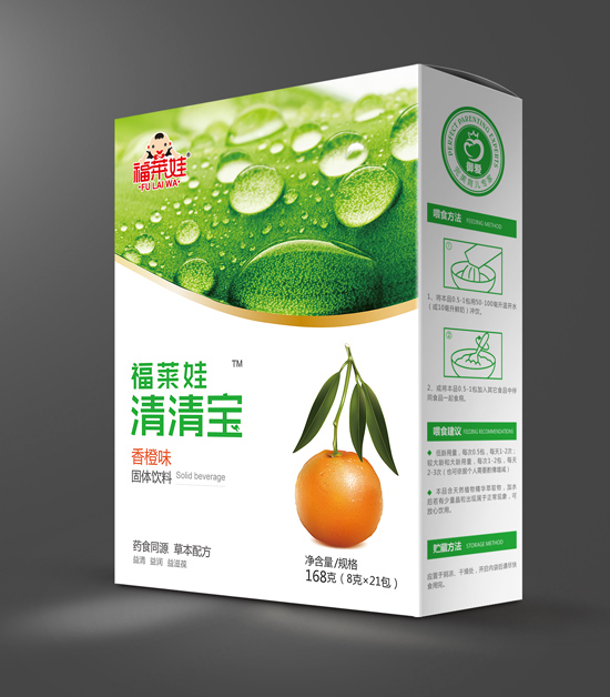 福莱娃香橙味清清宝盒装