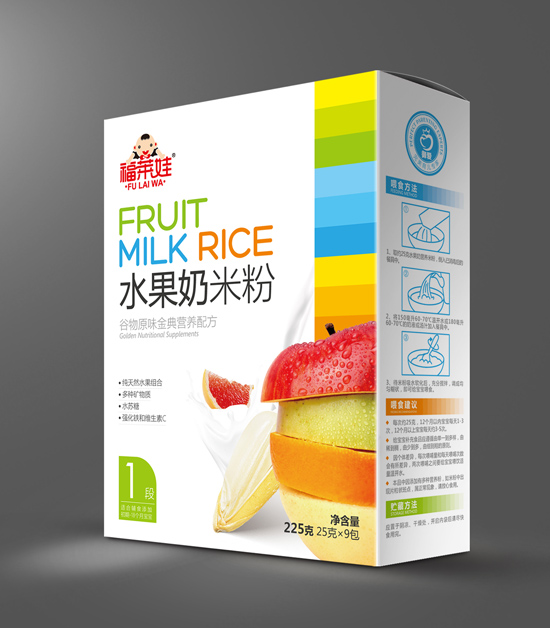 福莱娃谷物原味水果奶米粉