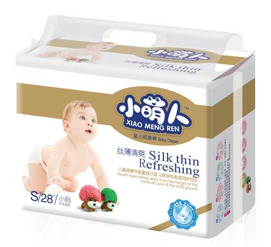  小萌人丝薄清爽纸尿裤S码28片