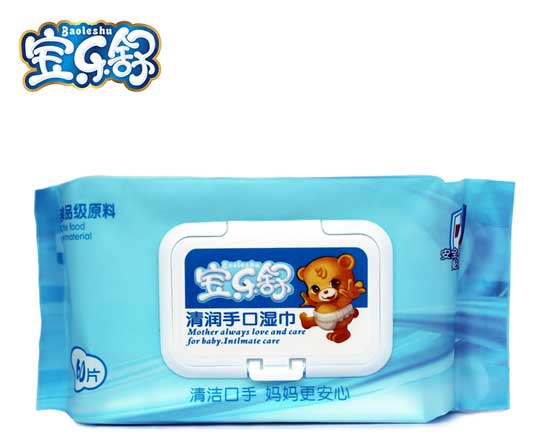 宝乐舒清润手口湿巾60片装