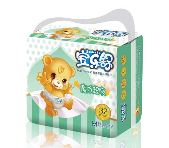  宝乐舒魔力超吸超薄纸尿片M码